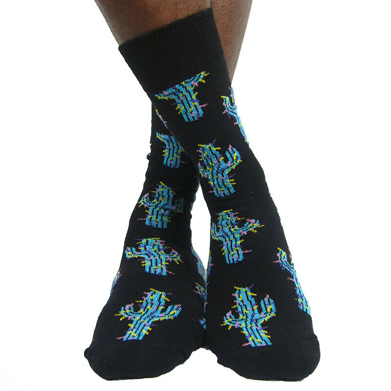 Load image into Gallery viewer, Men&amp;#39;s Cotton Blend Cactus Print Ankle Socks - Leggsbeautiful
