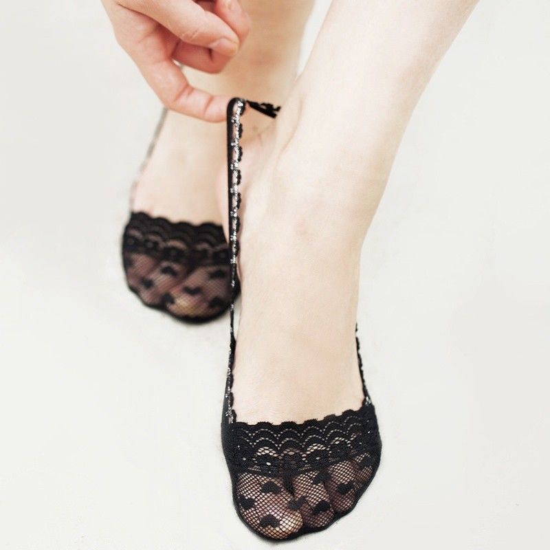 Low Cut Sling Back Toe Cover Footsies - Leggsbeautiful