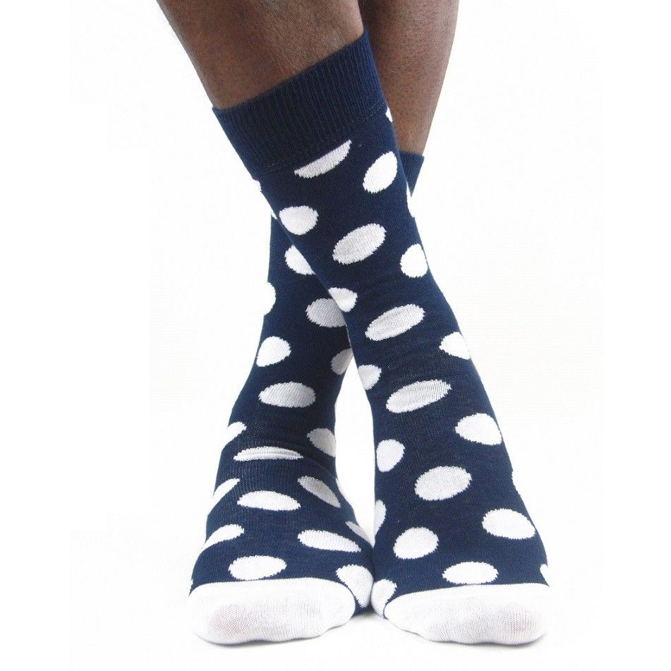 Luv Socks Men's Cotton Blend Big Spot Ankle Socks - Leggsbeautiful