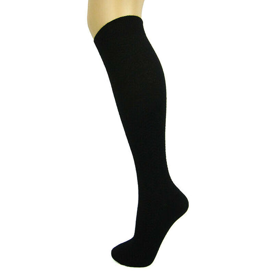 Knit Chevron Pattern Knee High Socks