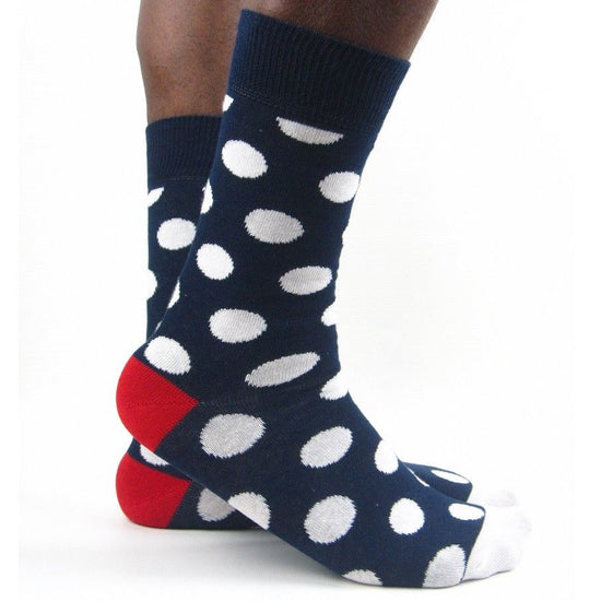 Load image into Gallery viewer, Luv Socks Men&amp;#39;s Cotton Blend Big Spot Ankle Socks - Leggsbeautiful
