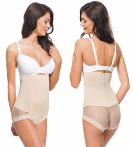 Invisible Firm Control Mesh Paneled Shaper With Thong - Leggsbeautiful