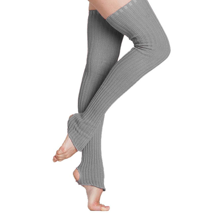 
                      
                        Knitted Soft Acrylic Ribbed Thigh High Stirrup Leg Warmers - Leggsbeautiful
                      
                    