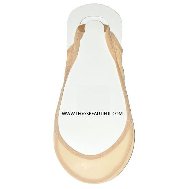 Semi-Opaque Nylon Low Cut Sling Back Footsies