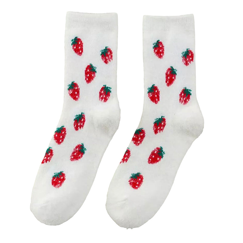 Soft Cosy Acrylic Fruit Printed Bed Socks