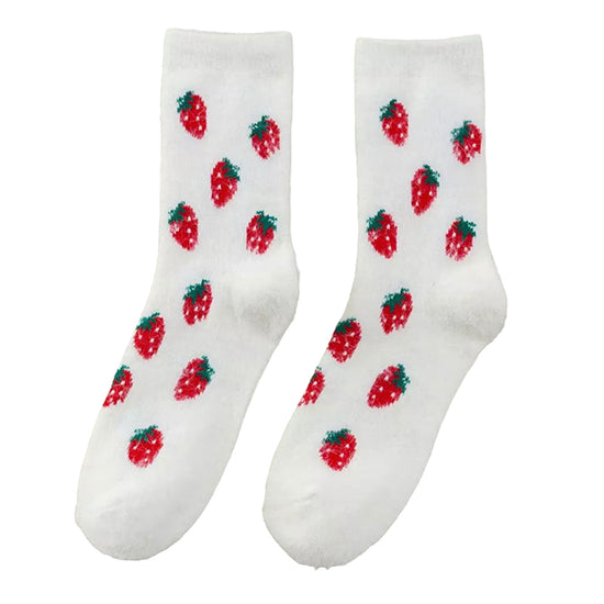 Soft Cosy Acrylic Fruit Printed Bed Socks