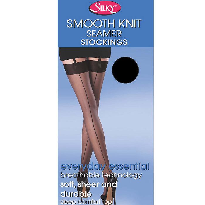 Silky Sheer Smooth Knit Seamer Stockings - Leggsbeautiful