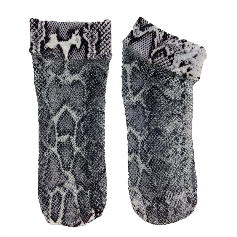 
                      
                        Pamela Mann Fishnet Snake Print Ankle Socks
                      
                    