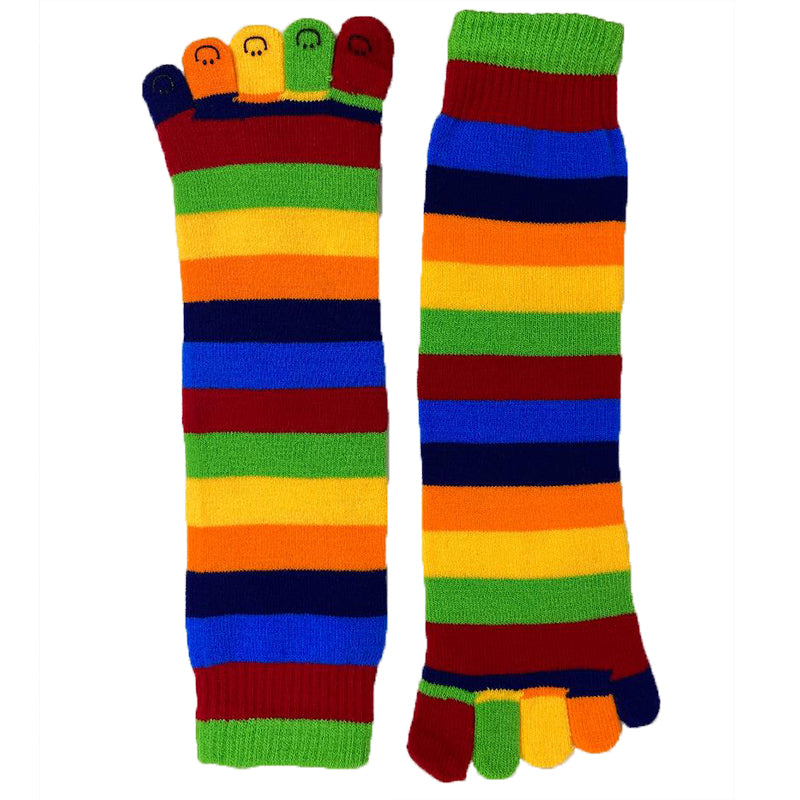 
                      
                        Unisex Acrylic Blend Stripe Five Toe Crew Socks
                      
                    