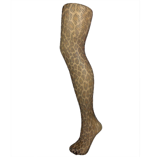 Pamela Mann Leopard Print Fishnet Tights