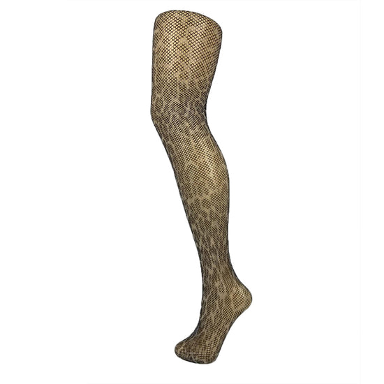 Pamela Mann Leopard Print Fishnet Tights