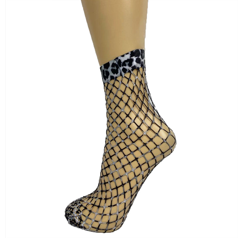 
                      
                        Pamela Mann Extra Large Net Leopard Print Ankle Socks
                      
                    