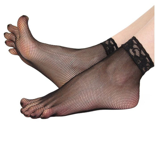 TOETOE Five Toe Fishnet Ankle Socks