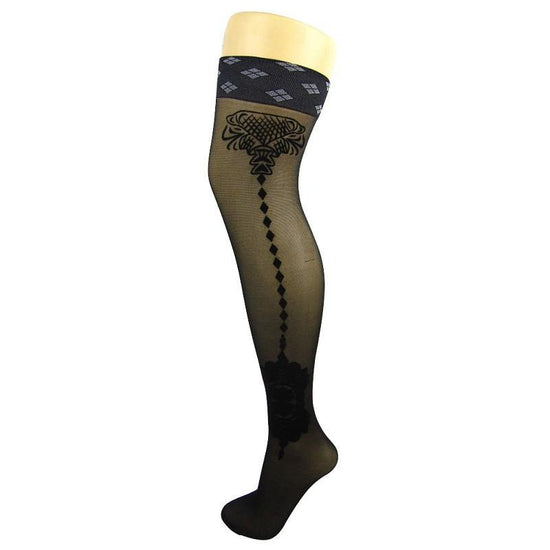 Leggsbeautiful 20 Denier Soft Shine Vintage Crest Stockings - Leggsbeautiful