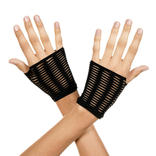 Flirt Slash Cut Fingerless Wrist Gloves
