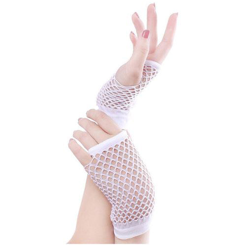 Silky Wrist Length Neon Stretch Fishnet Gloves - Leggsbeautiful