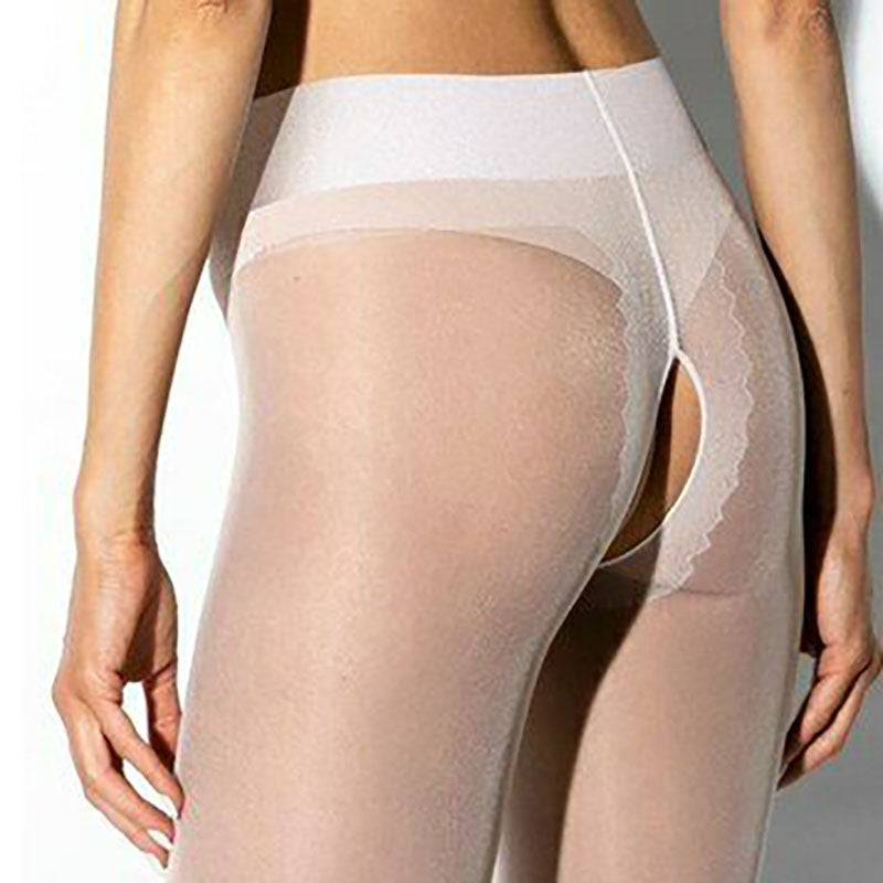 
                      
                        Amour 20 Denier Hip Gloss Sheer Crotchless Tights
                      
                    