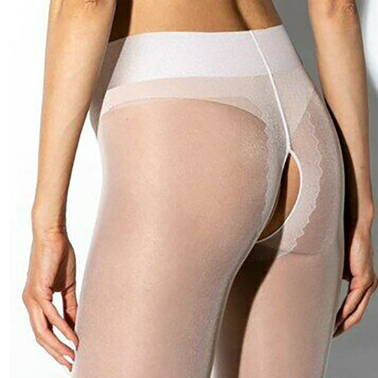 Load image into Gallery viewer, Amour Sheer 20 Denier Hip Gloss Crotchless Tights
