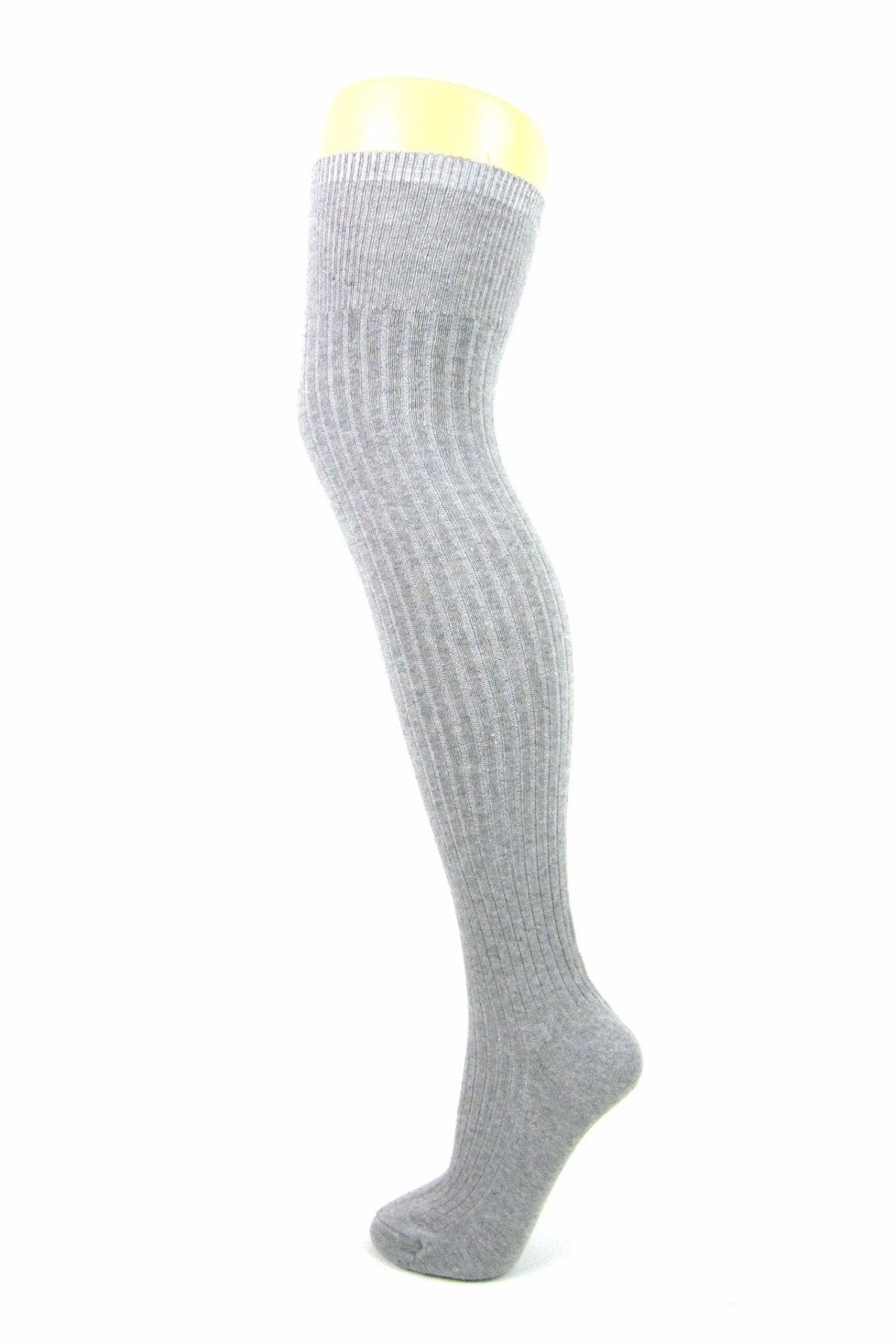 Soft Wool Blend Ribbed Knit Over The Knee Boot Socks - Leggsbeautiful