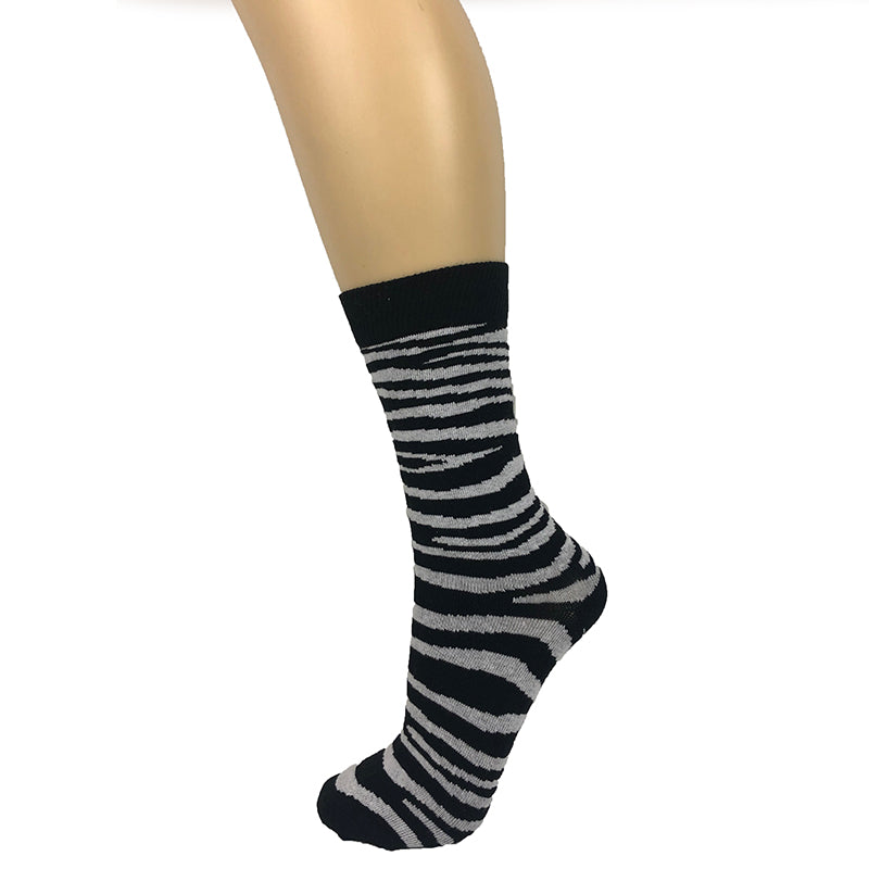Load image into Gallery viewer, Women&amp;#39;s Cotton Blend Multi Zebra Ankle Socks - Leggsbeautiful
