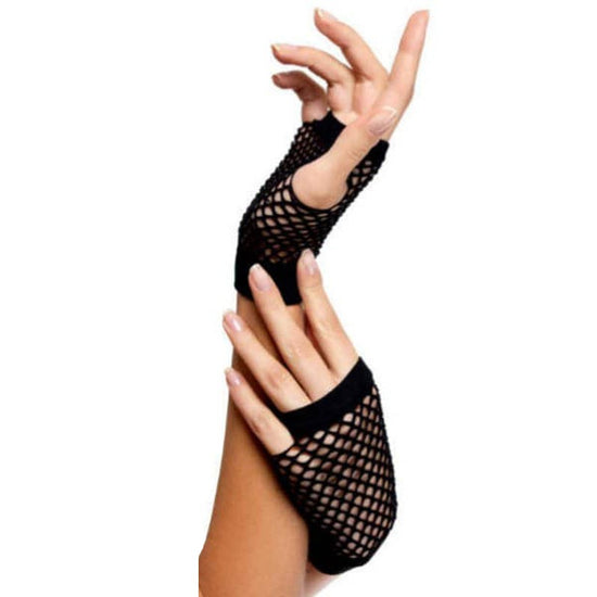 Silky Wrist Length Neon Stretch Fishnet Gloves - Leggsbeautiful